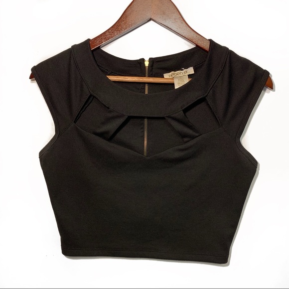 Arden B Tops - Arden B Black Crop Top Size Large